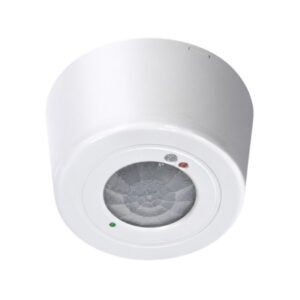 A photo of the surface mounted CBU-CESR Casambi wireless luminaire with daylight and motion sensor.