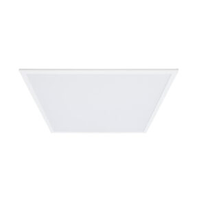 Photo of Delta IP showing the square recessed backlit IP65 LED panel with a die-cast aluminium bezel.