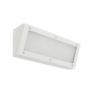 A photo of Trend-W wall-mounted anti-vandal luminaire with fabricated sheet metal housing and fully welded construction.