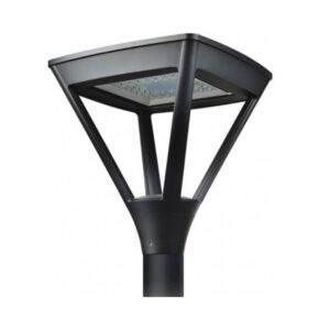Photo of Buckingham luminaire showing die-cast aluminium housing and glass diffuser.