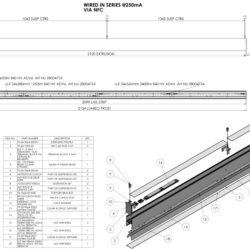 An example commercial lighting layout design and CAD calculation.